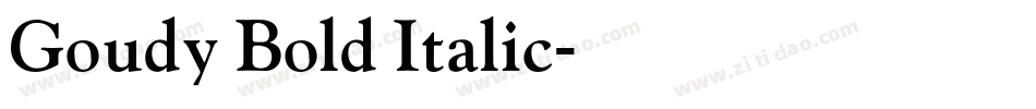 Goudy Bold Italic字体转换